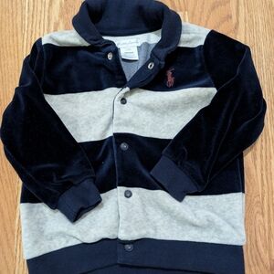 Ralph Lauren Velour Button Sweater 24 Months